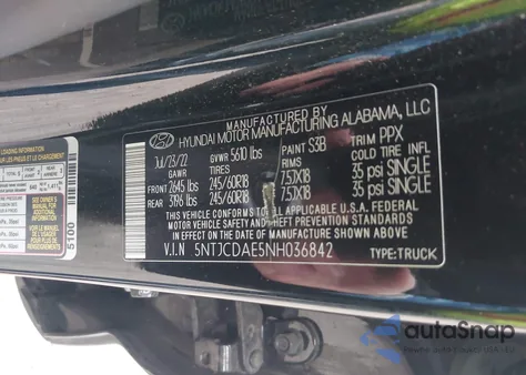2022 Hyundai Santa Cruz Sel from USA, damaged, VIN 5NTJCDAE5NH036842